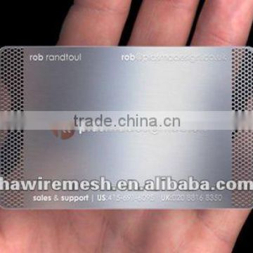 stainless steel etching visiting card