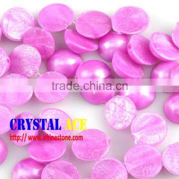 Fuchsia wholesale large ABS plastic pearls hot fix imitated in China 2016 hot sale