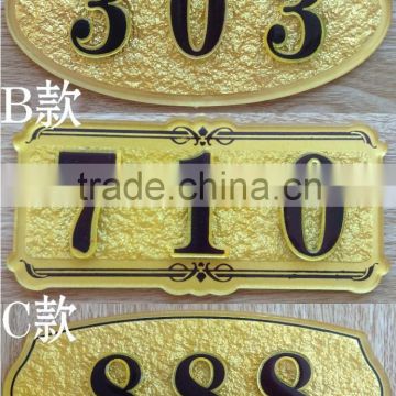 customized acrylic door logo sign holder hotel door number plates