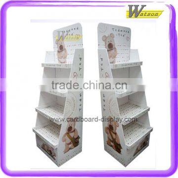 hot sale toy store 4 tier cardboard display shelf for cartoon toy