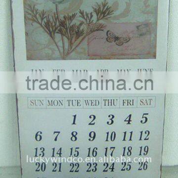 rust shabby chic vintage calendar home decoration pieces