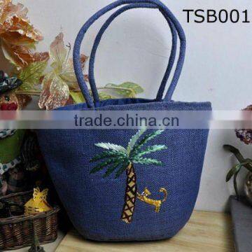 hot sale fashion cheap straw kids beach bag