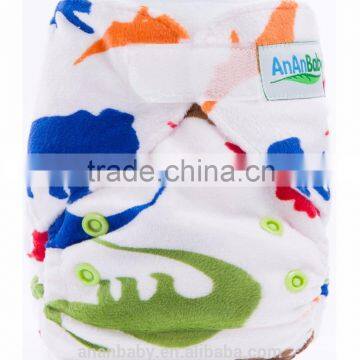 Super Soft Suede Cloth Baby Diaper Washable Magic Tape Newborn Cloth Diaper photo-5