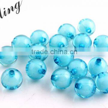 Turquoise Chunky Acrylic Round Transparent Plastic Beads in Beads ,8mm to 20mm Loost Beads for Kids Necklace Bracelet Jewelry