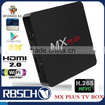 MX Plus TV BOX Android 5.1 64Bit 4K Internet Set top BOX