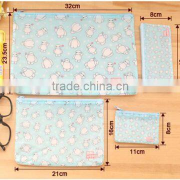 colorful plastic zipper bag for document