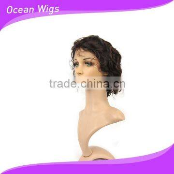 Human Hair Lace Wig, Body Wave, 10", Natural Color photo-4