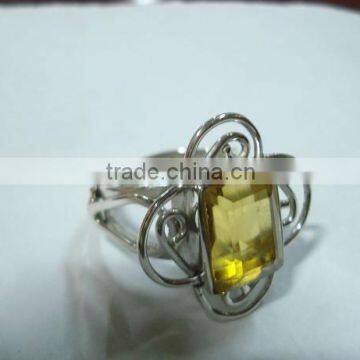 925 Sterling silver Golden Topaz gemstone rings