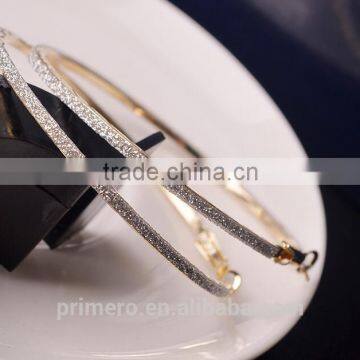 Fashion Large Gold Hoop Round Matte Dangle Earring Jewelry Designs New Model photo-6