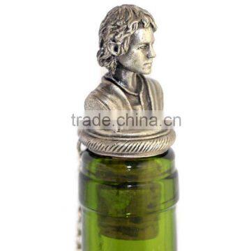 promotional wedding favors sculpture figure cork bottle stopper