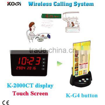 Wireless Buzzer Menu Holder Calling System Cafe Shop Menu-Holder Paging Table Calling Button For Restauranrt-Quickbell