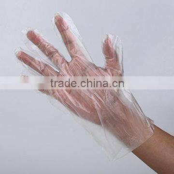 Transparent disposable PE gloves for hair care