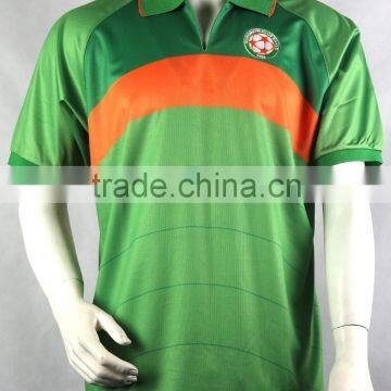China supplier in Zhongshan,Guangdong,sublimation polyester footlball polo shirt