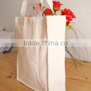 plain white cotton canvas tote bag