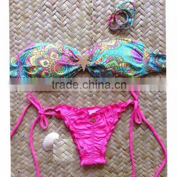 New 2015 Summer Sexy Vintage Bikini Swimsuit Swimwear Push Up Bikinis Set Bathing Suit For Women