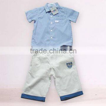 wholesale boys suit with summer short sleeve long pants custom design Children suit