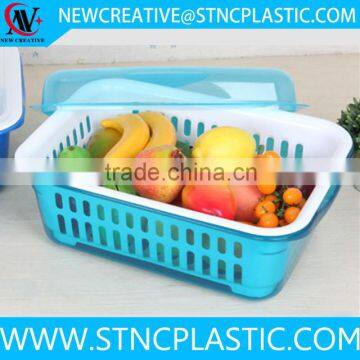 Rectangular Plastic Organic Fruit and Vegetable Soaking Colander