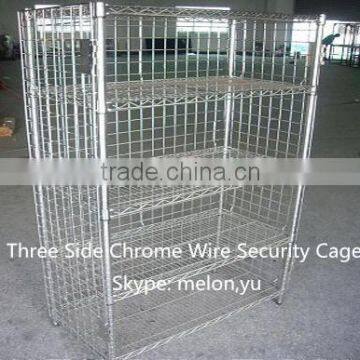 Chrome Three Sides Wire Mesh Security Cage