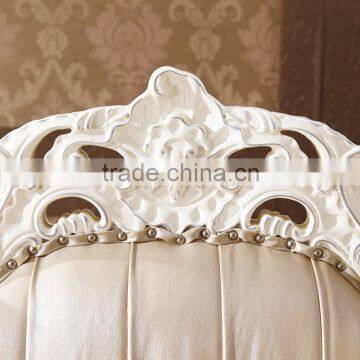 Luxury Classical French Italian European Antique Style Carved Rubber Solid Wood Frame Artistic Red Brown Leather Sofa Set Quality Choice photo-3