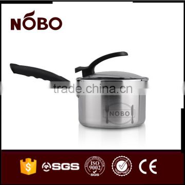 0.8mm thick Double bottom S/S201 Saucepot with Bakelite Handle