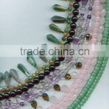 Gemstone flourite teardrop jewelry beads