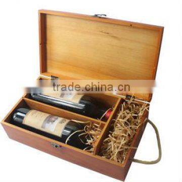 Customized 2 bottles wooden wine box