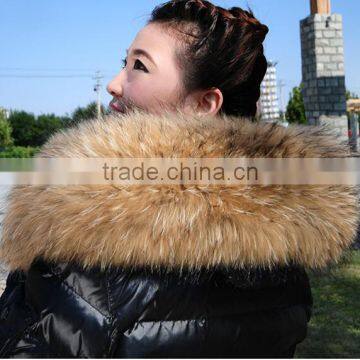 High quality New style big real raccoon fur collar for garment