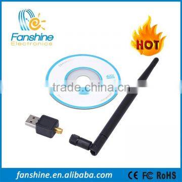 Fanshine Indoor 150Mbps USB Wifi Lan Adapter With Antenna Computer Network Card 802.11n g b photo-6