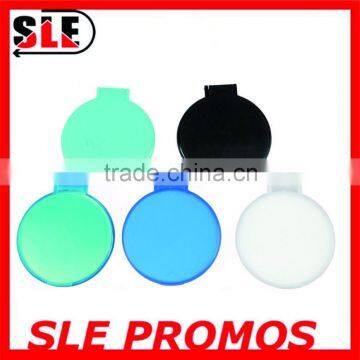 round shape plastic mirror logo printing compact mirror