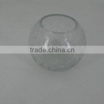 good quality clear crackle glass vase