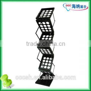 Double Side Metal Brochure Holder Ventilated Wholes Magazine Stand Rack
