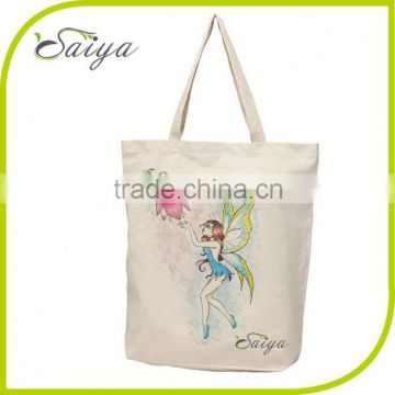 fashion girl school canvas tote bag