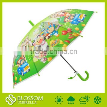 Auto open green poe children size umbrella carton umbrella