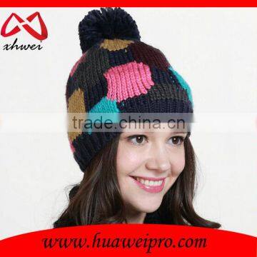 Custom Hats Women Knitted Winter Cap Casual Beanies Colorful Hip-hop Snap Slouch Bonnet Beanie photo-3