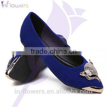 2015 Spring Newest European and American Shallow Mouth Beaded Flat Pointed Shoes Women Shoes photo-2