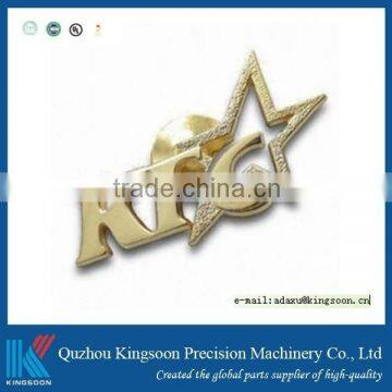 metal label made of zinc alloy available in die cast and gold plated craft