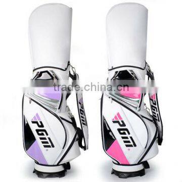 quality pu new design lady golf bag black 3 club golf bag