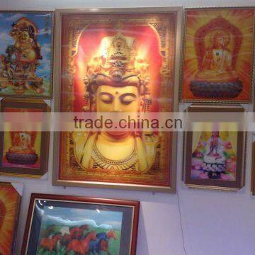 3D God Picture With Wood Frame 3D Lenticular Framed Wall Photo for Home Decoration photo-1