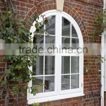 Modern house window for sale,PVC manual crank opening window grill design,PVC arch hand crank windows