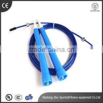 Professional Leather jump rope/Steel handle with ball bearing