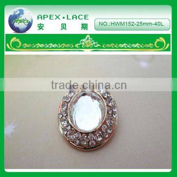 HWM152 fashion rhinestone crystal buttons for garments