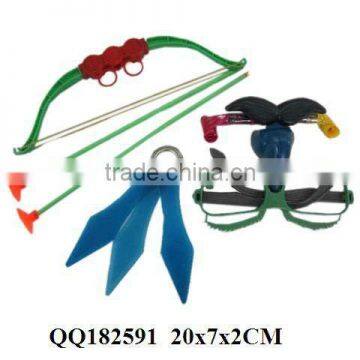 Bow and arrow play set, set toy, plastic toy