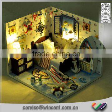 DO it Yourself Toy LED Mini Wooden House for Kids