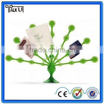 Interesting Peacock Name Card and Memo Card Holder, Office Desk Peacock Note Card Holder ID Card Holder photo-2