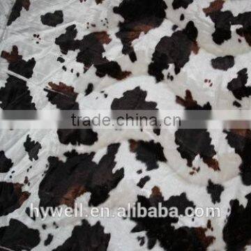 100% Plyester animal print velboa faux fur fabric