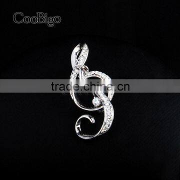 Fashion Jewelry MC STONE Musical Notes Brooch Women Girls Dresses Hijab Scarf Wedding Party Gift Apparel Promotion Accessories photo-2