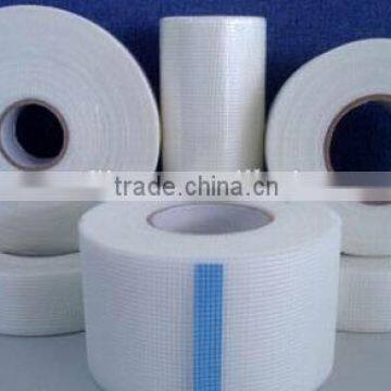 Adhesive fiberglass tape; waterproof material fiberglass mesh tape