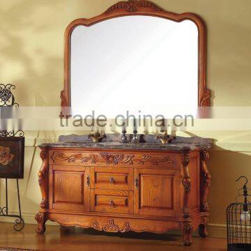 Factory for sale big size double sink classical furniture bath vanity