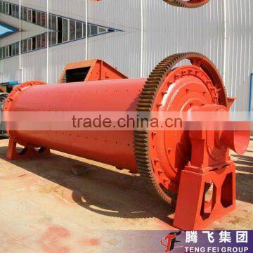 Dry or wet type batch continuous ball mill