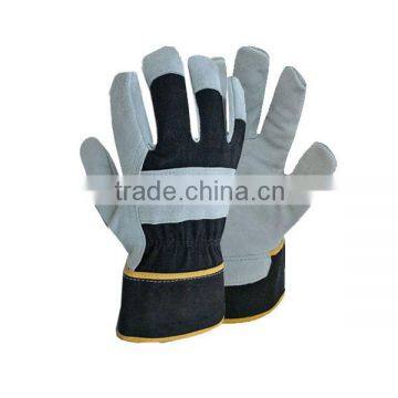 CE certification natural cowsplit leather full palm professional safety gloves